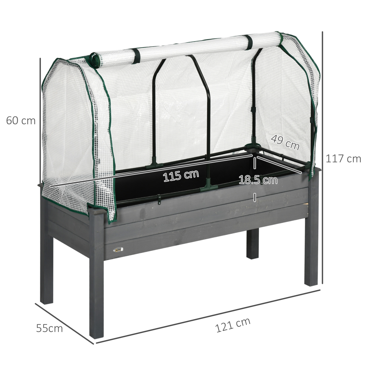 cortex-london-windsor-raised-garden-bed-pe-cover-dark-grey