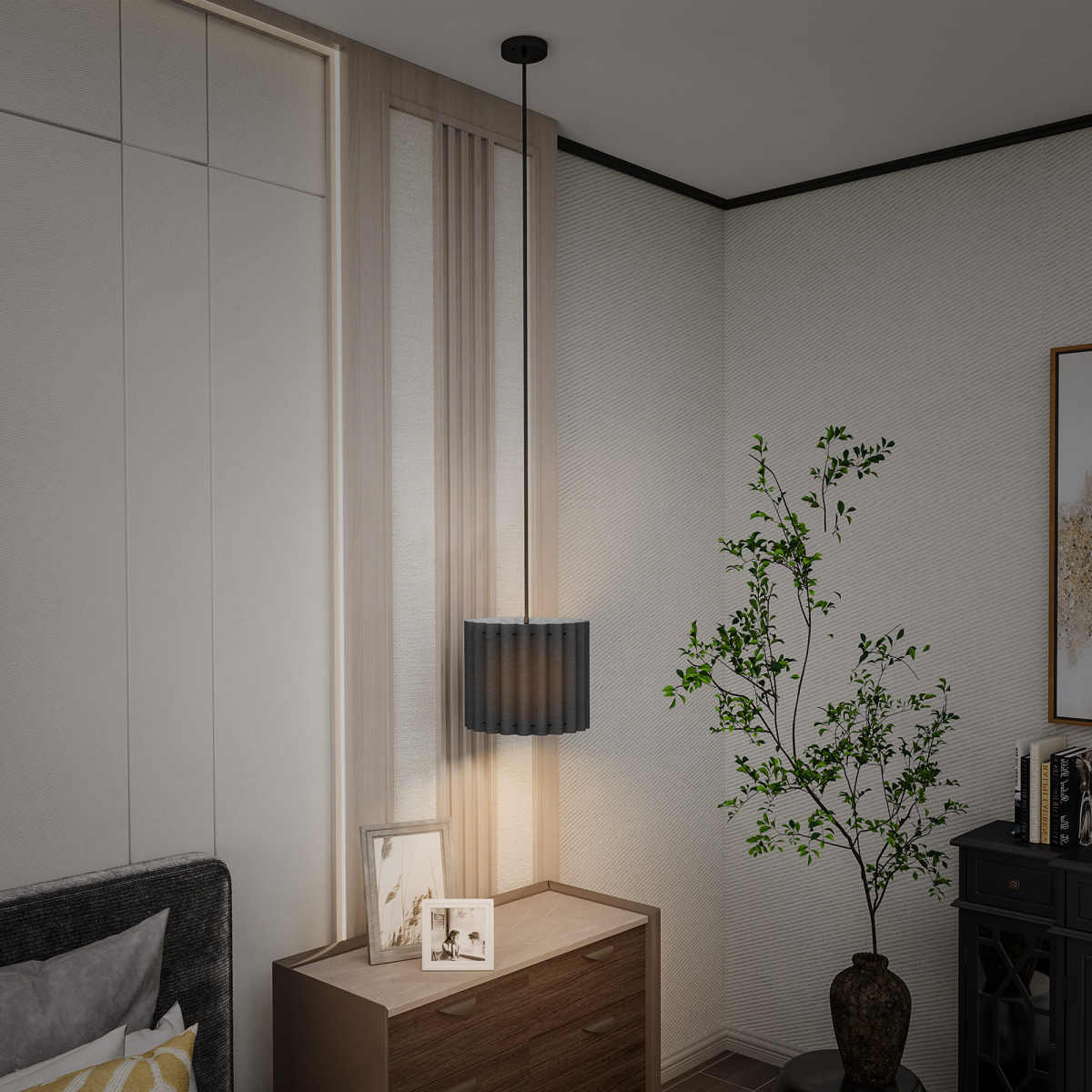 cortex-london-bath-wave-linen-pendant-light-e27-black
