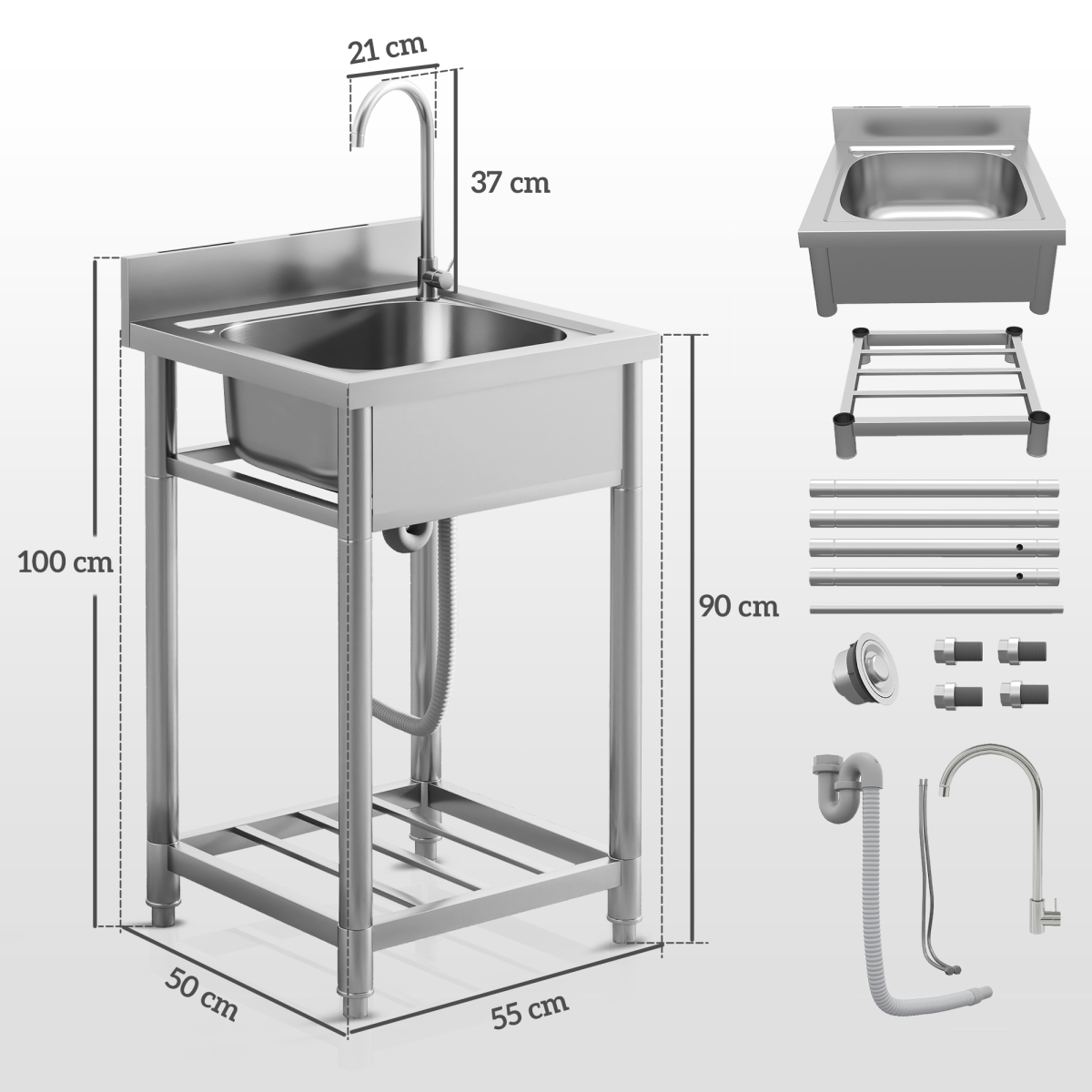 cortex-london-york-stainless-steel-utility-sink-hot-cold-water-pipe