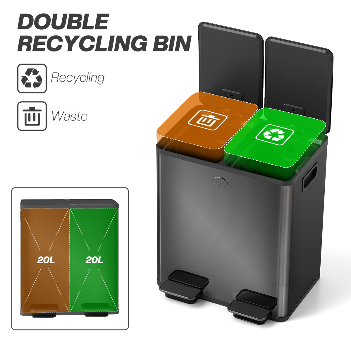 cortex-london-windsor-dual-kitchen-recycling-pedal-bin-2-x-20l-glossy-black