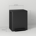 cortex-london-windsor-double-25l-kitchen-pedal-bin-black
