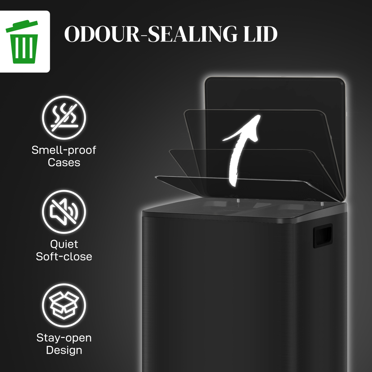 cortex-london-windsor-double-25l-kitchen-pedal-bin-black