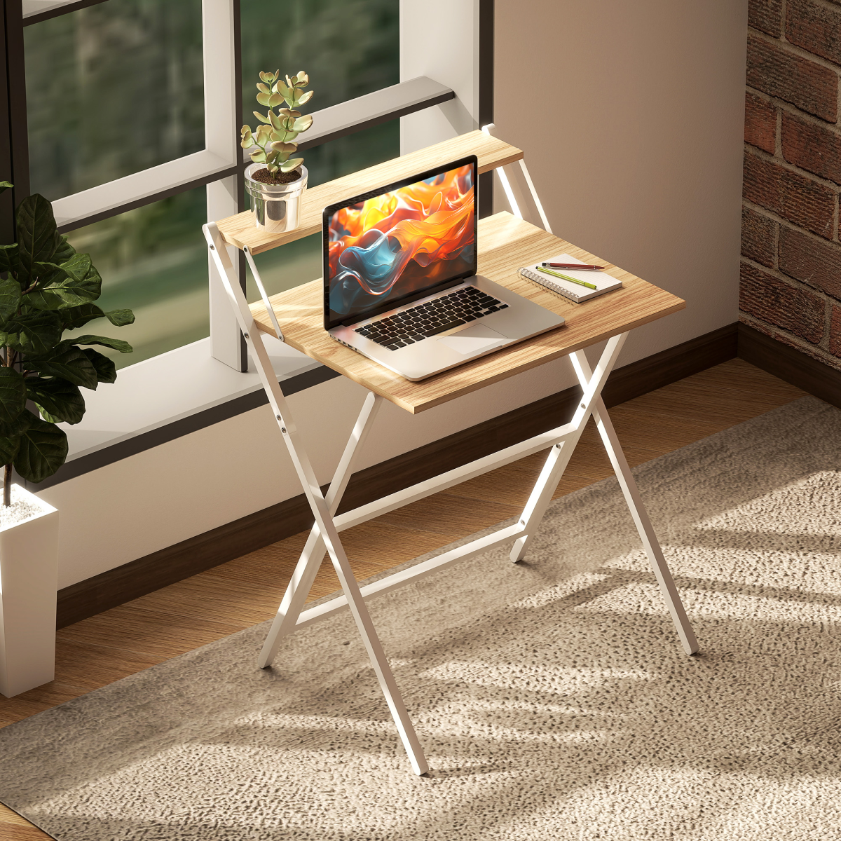 cortex-london-windsor-folding-computer-desk-natural-wood-finish-white