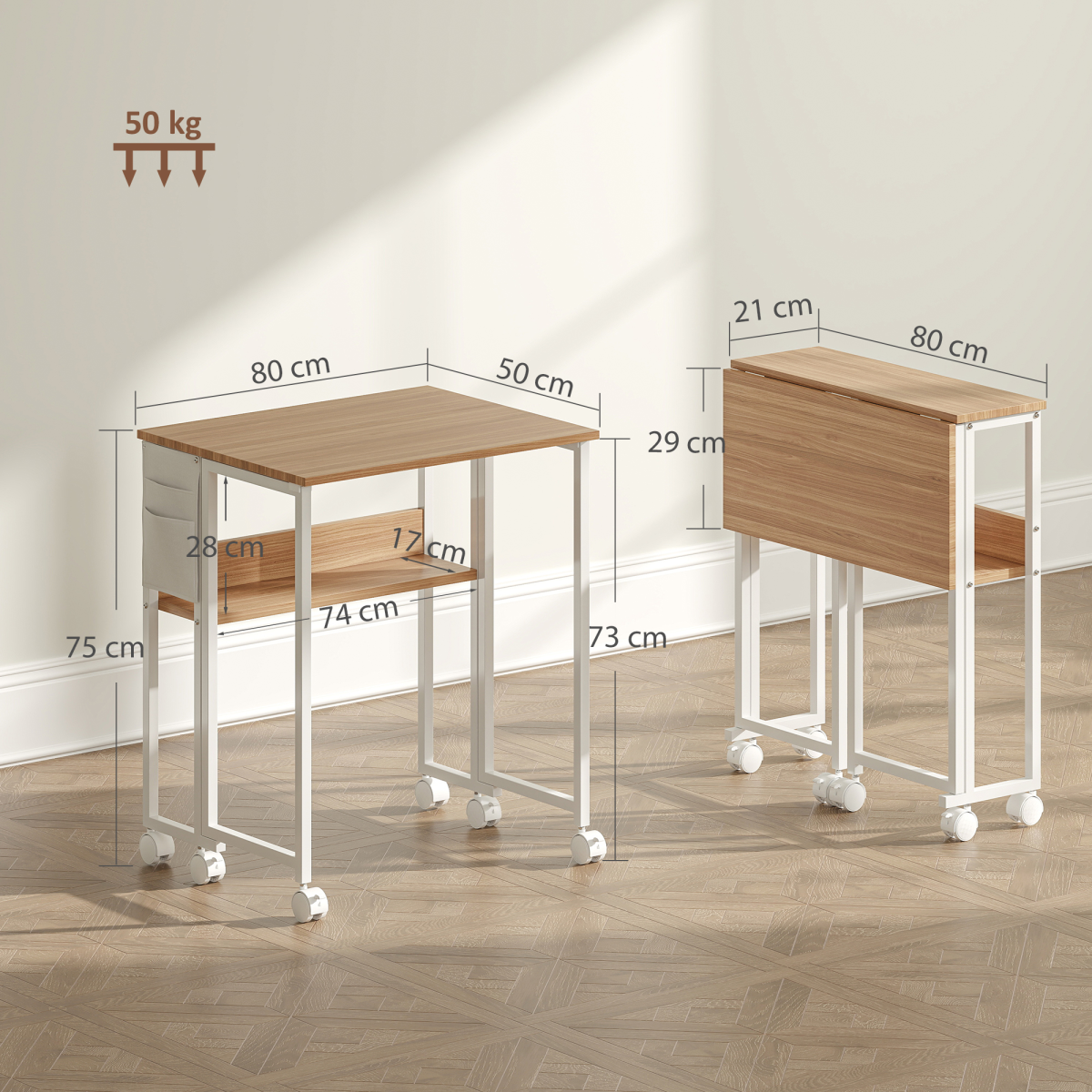 cortex-london-york-80-cm-foldable-computer-desk-on-wheels-natural-wood-finish-white