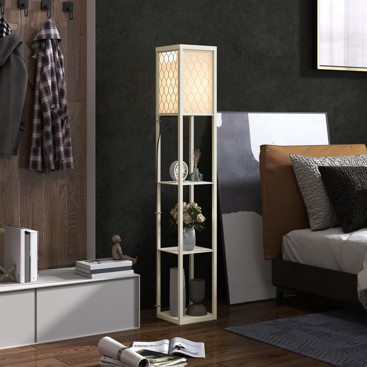 cortex-london-york-oak-white-honeycomb-shelf-floor-lamp