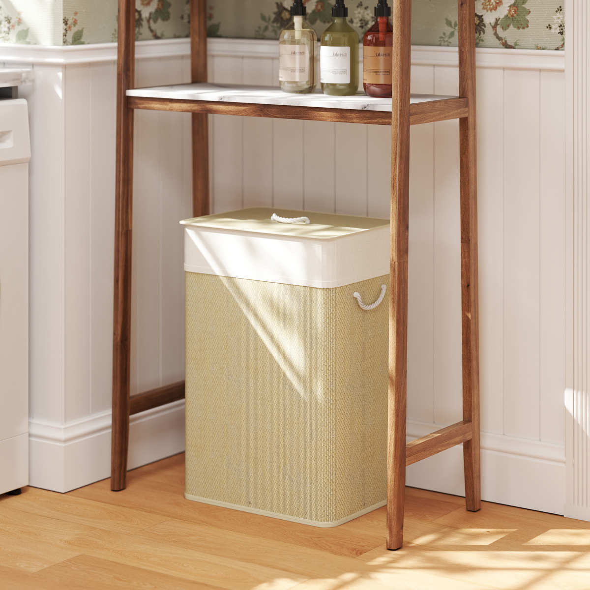 cortex-london-york-bamboo-laundry-hamper-72l-removable-machine-washable-liner-bag-nature-wood-finish