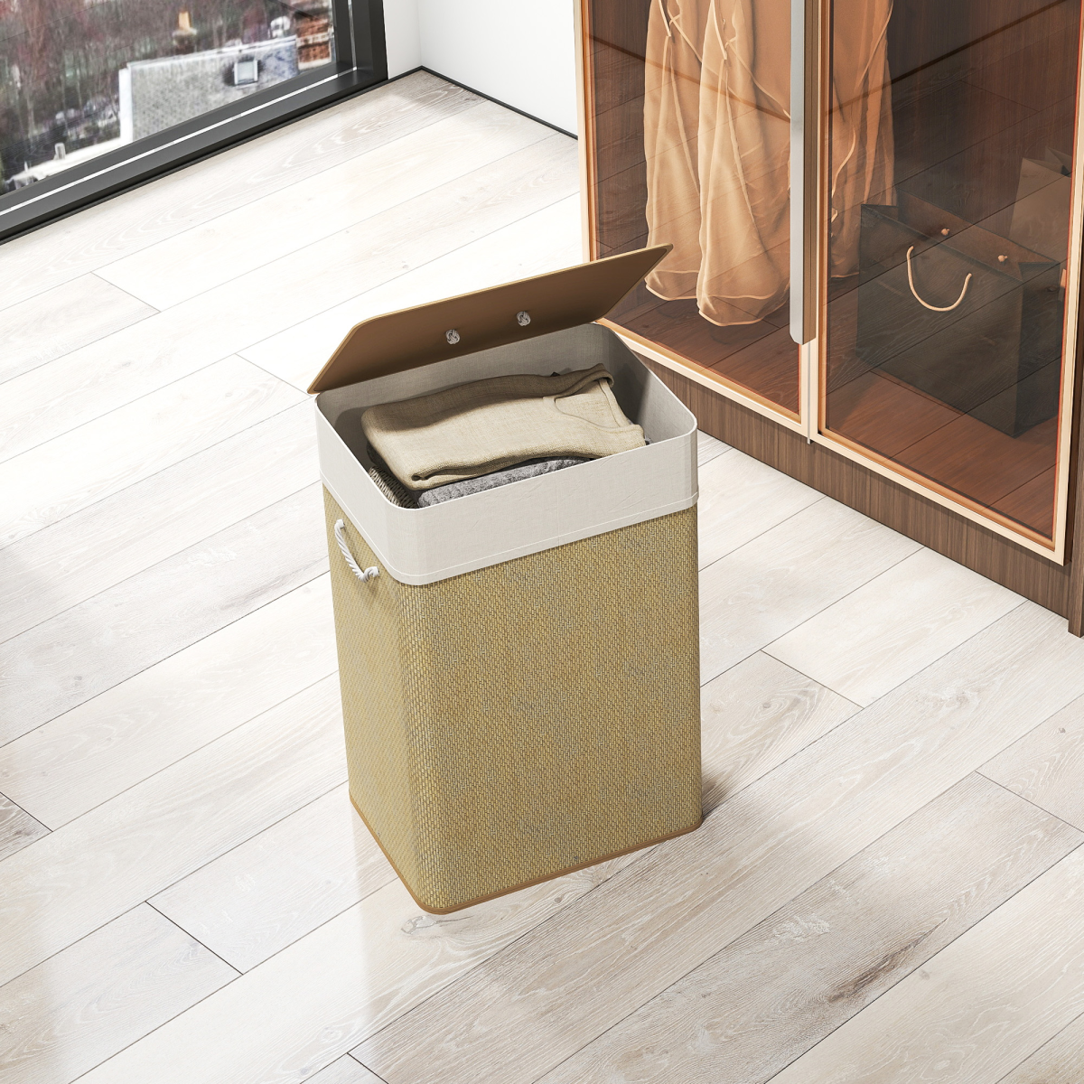 cortex-london-york-bamboo-laundry-hamper-72l-removable-machine-washable-liner-bag-nature-wood-finish