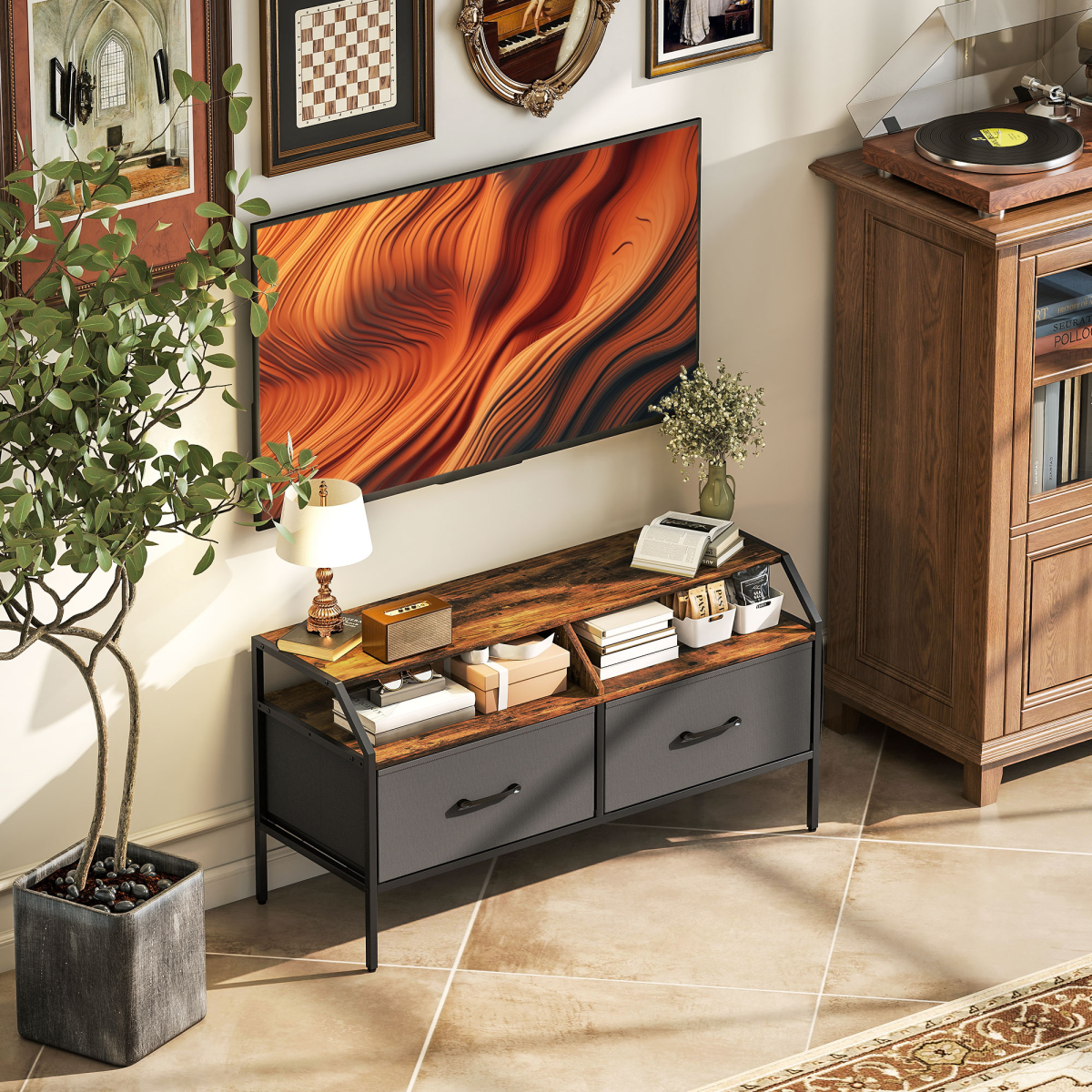 cortex-london-york-rustic-brown-tv-stand-cabinet-two-foldable-drawers
