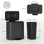 cortex-london-windsor-2-x-20l-double-rubbish-pedal-bin-black