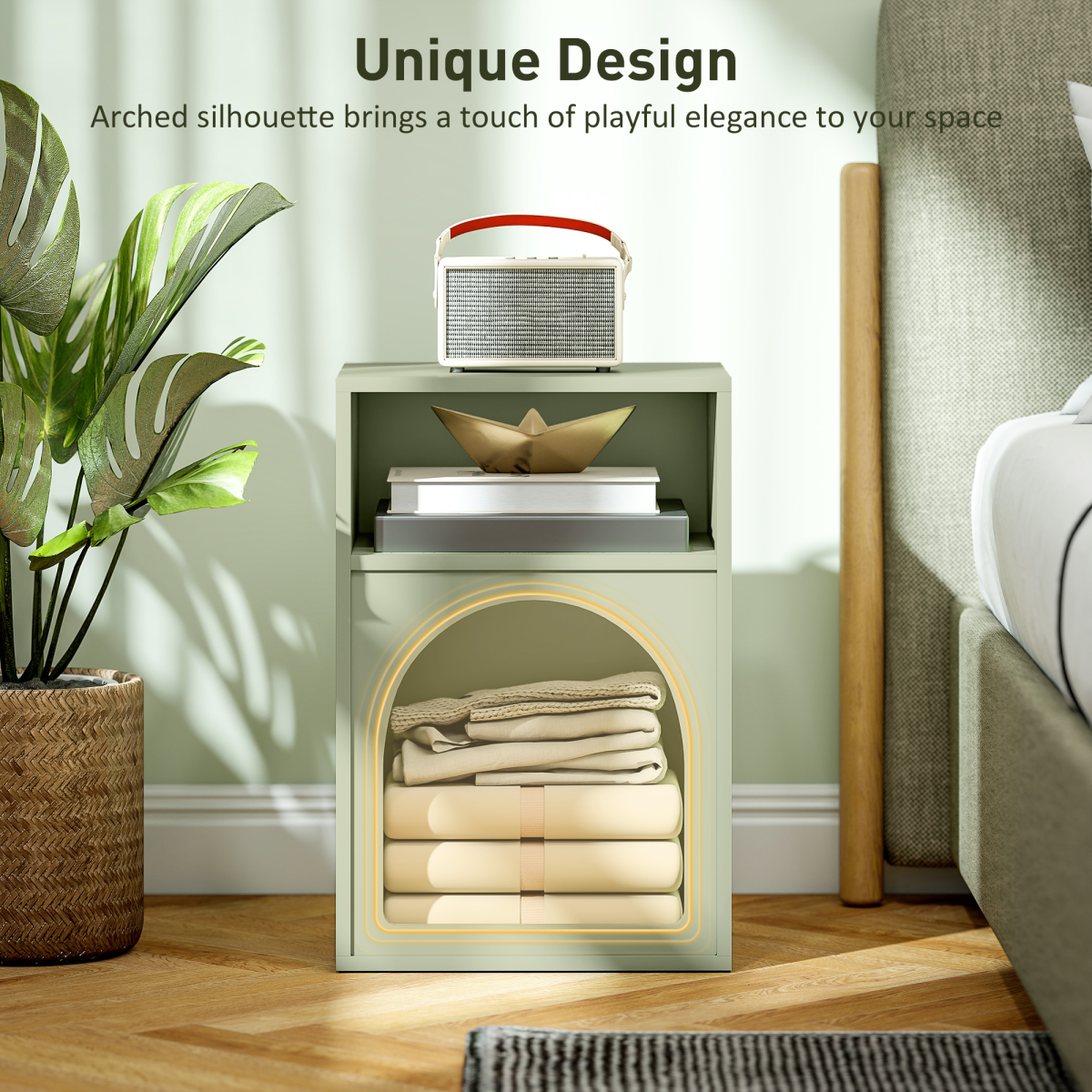 cortex-london-kensington-arch-bedside-table-light-green-mdf