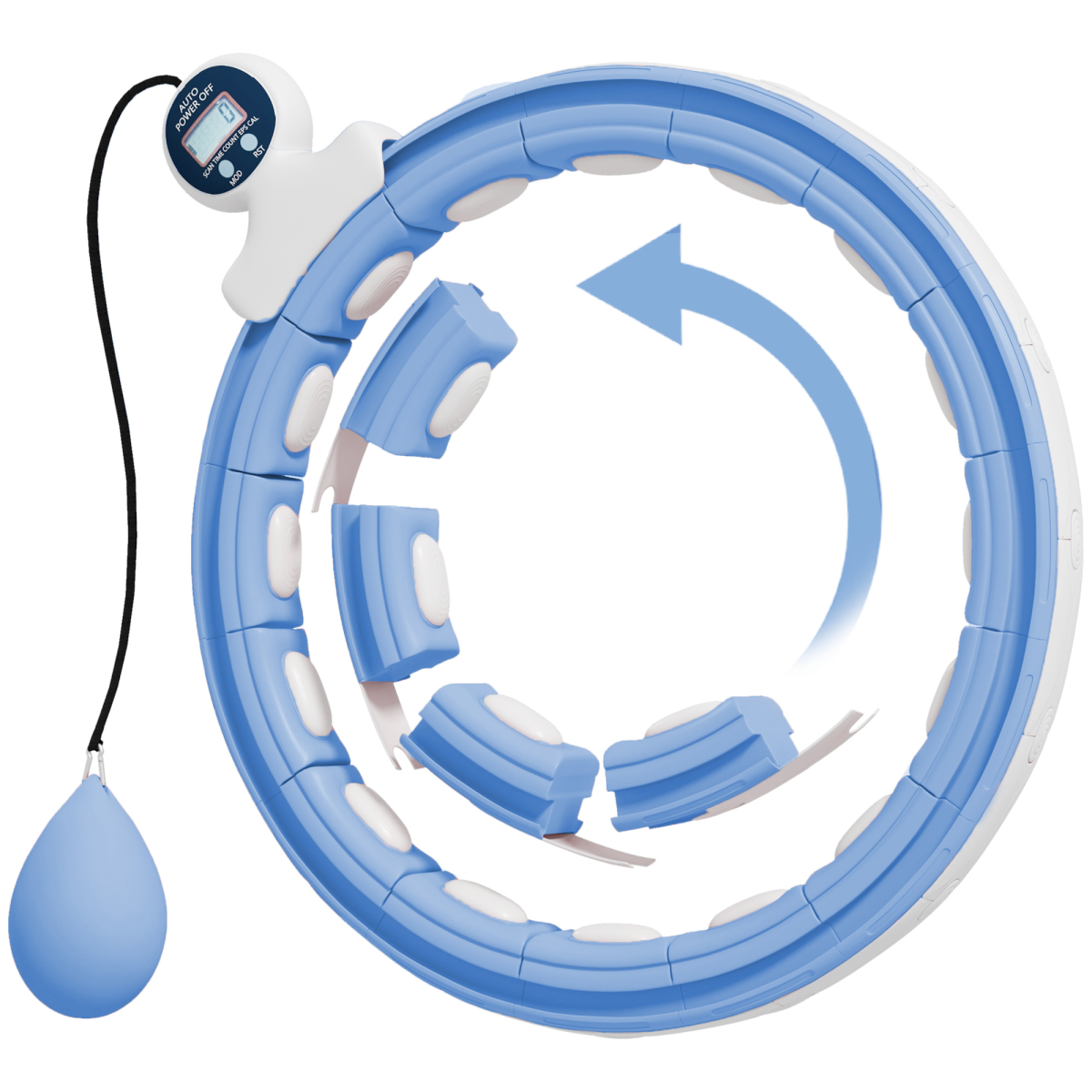 cortex-london-york-smart-weighted-hula-hoop-16-detachable-knots-light-blue