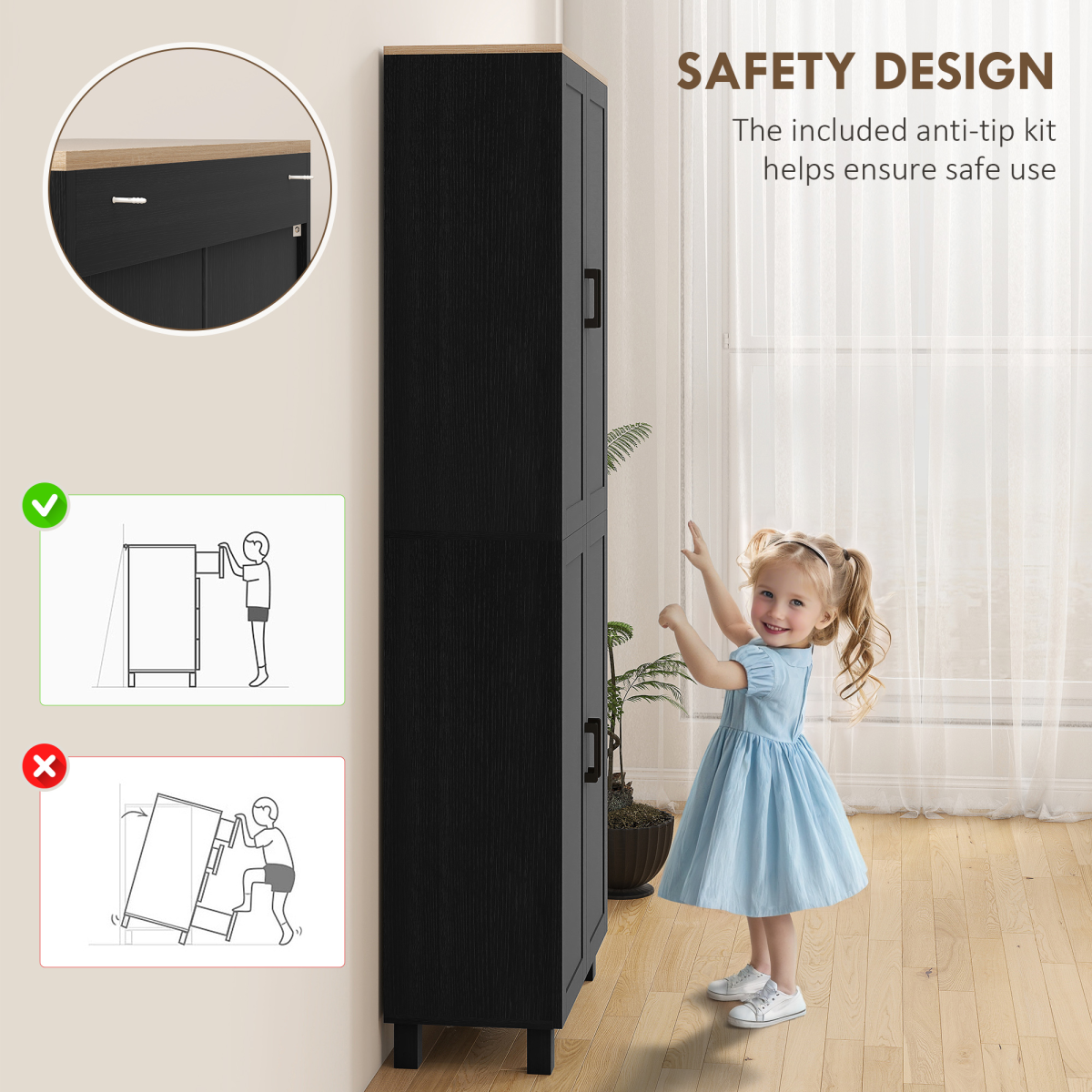 cortex-london-windsor-black-kitchen-storage-cabinet-four-doors-five-inner-shelves