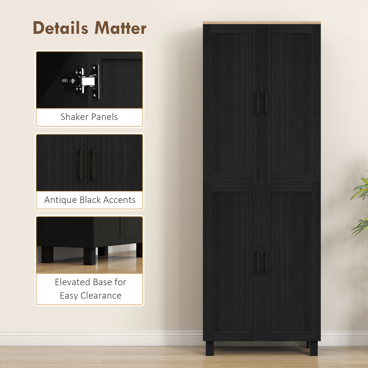 cortex-london-windsor-black-kitchen-storage-cabinet-four-doors-five-inner-shelves