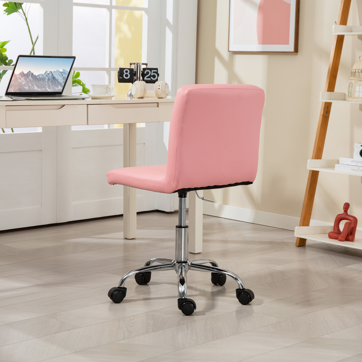 cortex-london-windsor-pink-tufted-vanity-desk-chair-with-rolling-pu-wheels