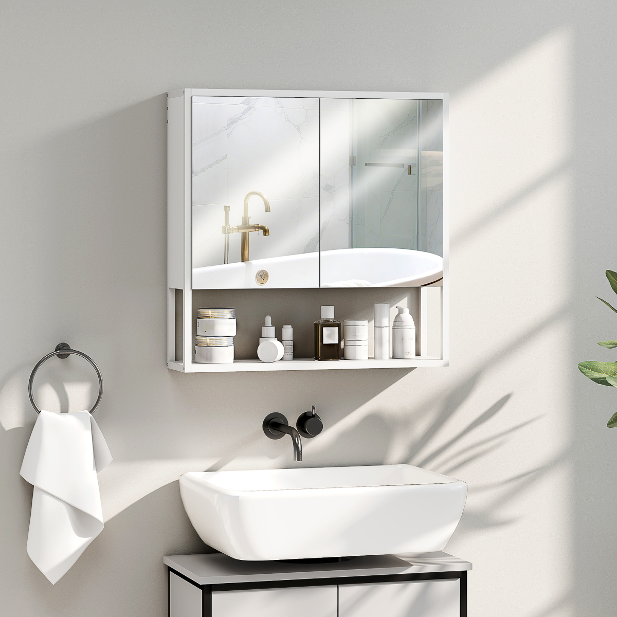 cortex-london-york-white-industrial-mirrored-bathroom-cabinet