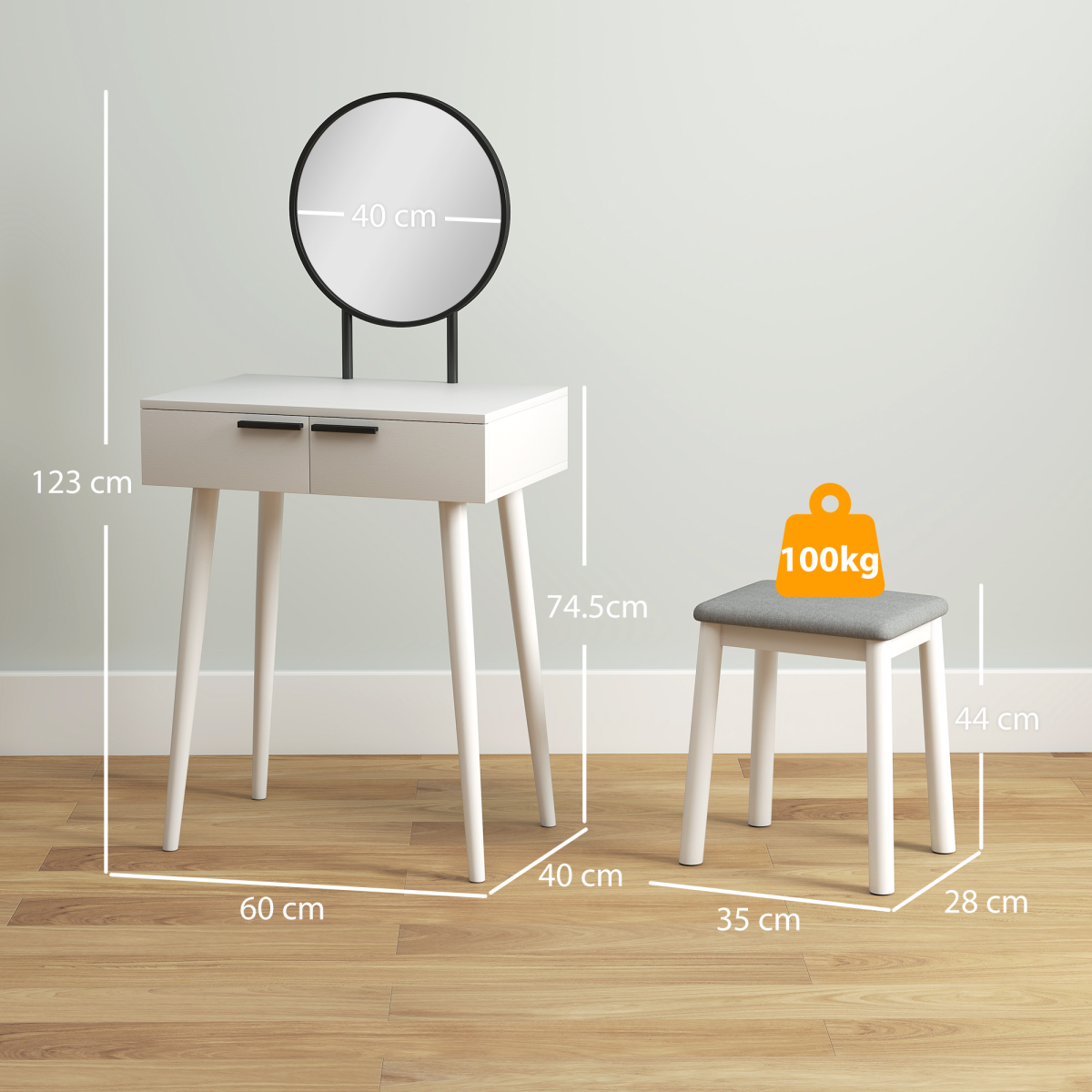 cortex-london-windsor-dressing-table-mirror-stool-two-drawers