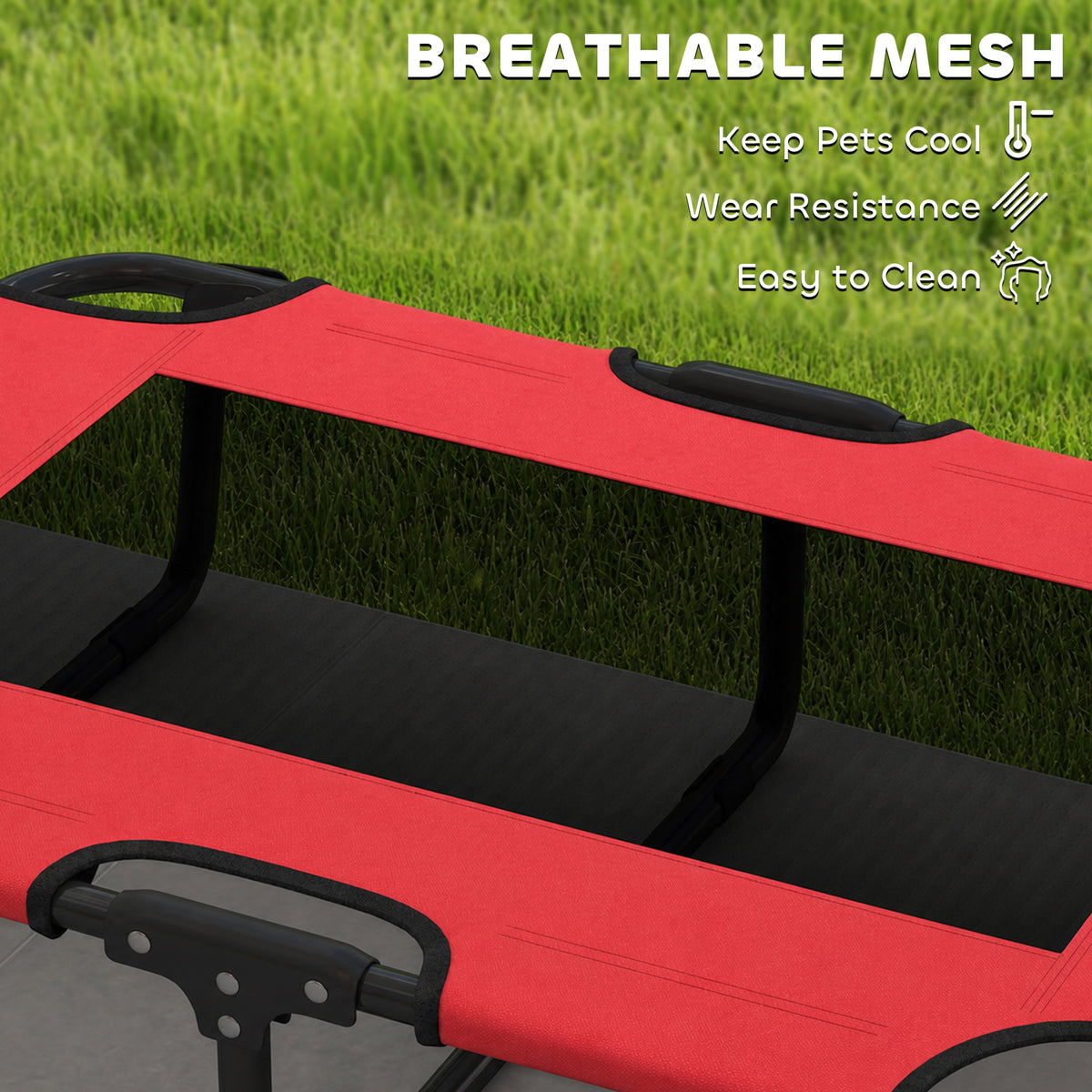 cortex-london-windsor-raised-dog-bed-breathable-mesh-red-black