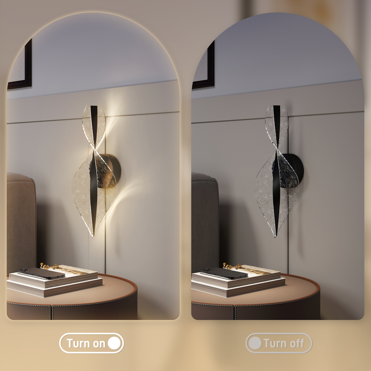 cortex-london-homcom-spiral-led-wall-lamp-2-pack-black