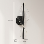 cortex-london-homcom-spiral-led-wall-lamp-2-pack-black