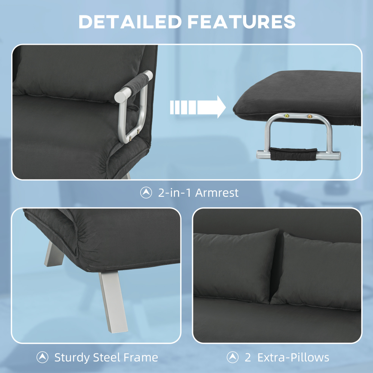 cortex-london-kensington-charcoal-grey-faux-suede-two-seater-sofa-bed