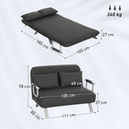 cortex-london-kensington-charcoal-grey-faux-suede-two-seater-sofa-bed
