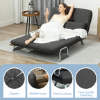 cortex-london-kensington-charcoal-grey-faux-suede-two-seater-sofa-bed