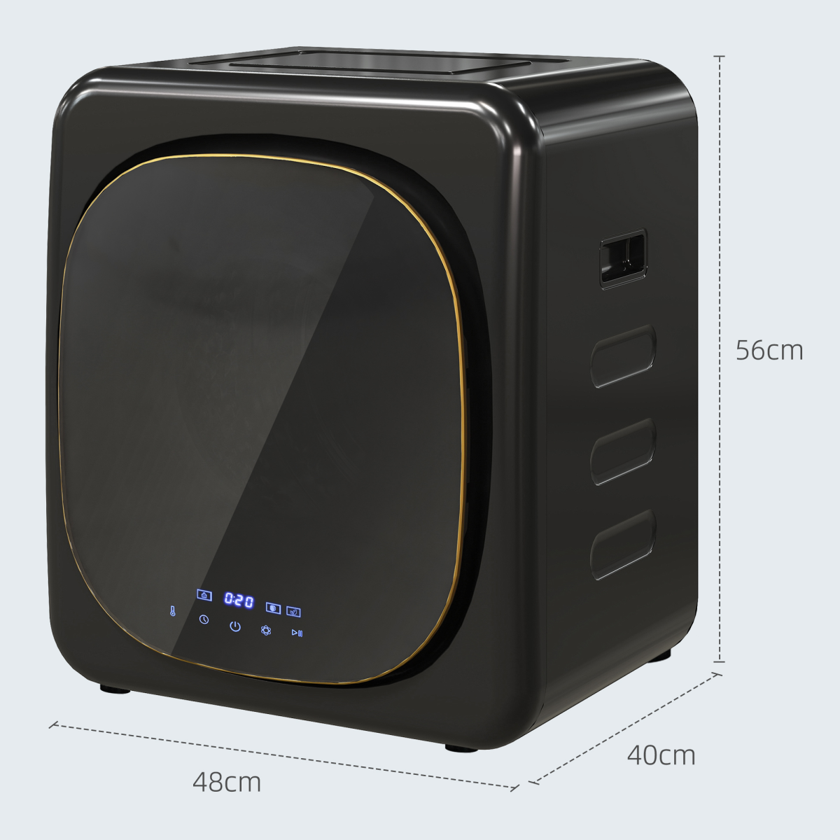 cortex-london-kensington-4kg-800w-vented-tumble-dryer-black