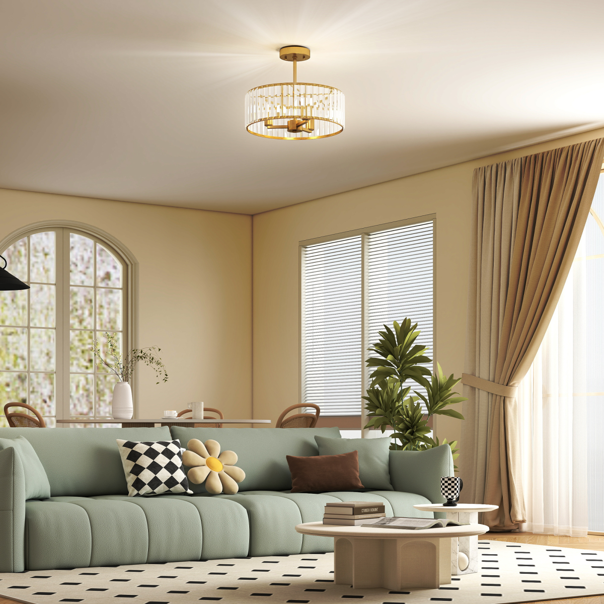 cortex-london-york-gold-tone-crystal-semi-flush-ceiling-light
