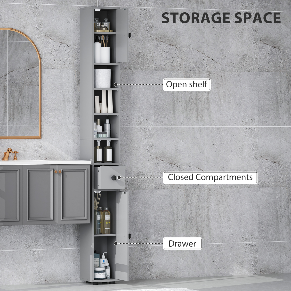 cortex-london-york-slim-grey-bathroom-storage-cabinet