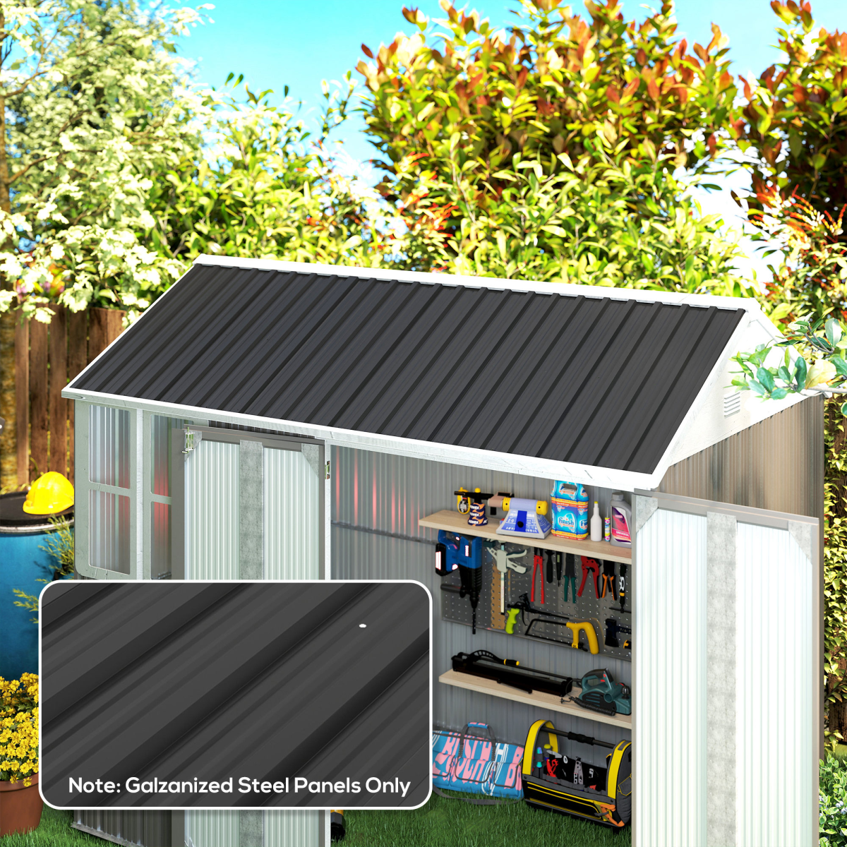 cortex-london-york-galvanised-steel-roofing-sheets-pack-of-12-black