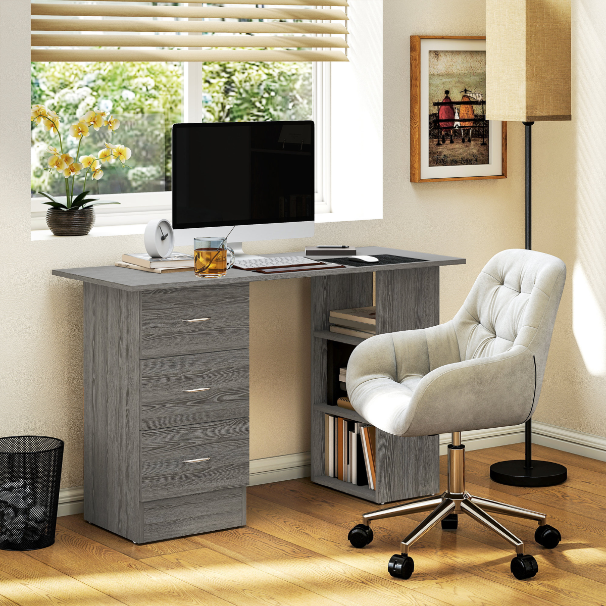 cortex-london-york-grey-mdf-computer-desk-with-drawers-and-shelves