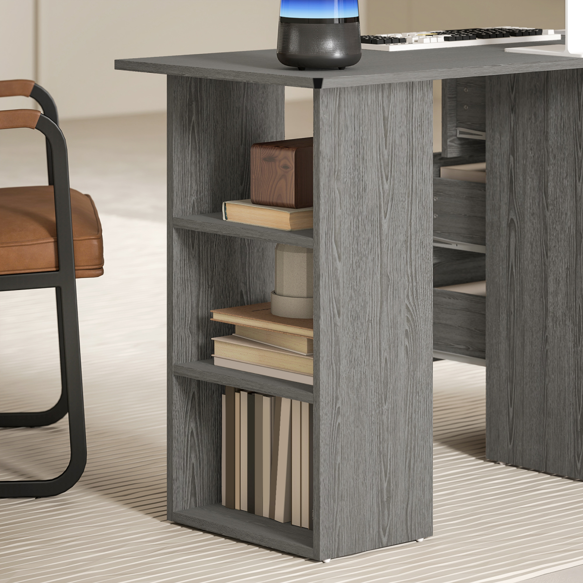 cortex-london-york-grey-mdf-computer-desk-with-drawers-and-shelves