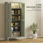cortex-london-windsor-green-freestanding-led-pantry-cabinet-four-doors