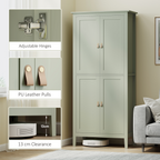 cortex-london-windsor-green-freestanding-led-pantry-cabinet-four-doors