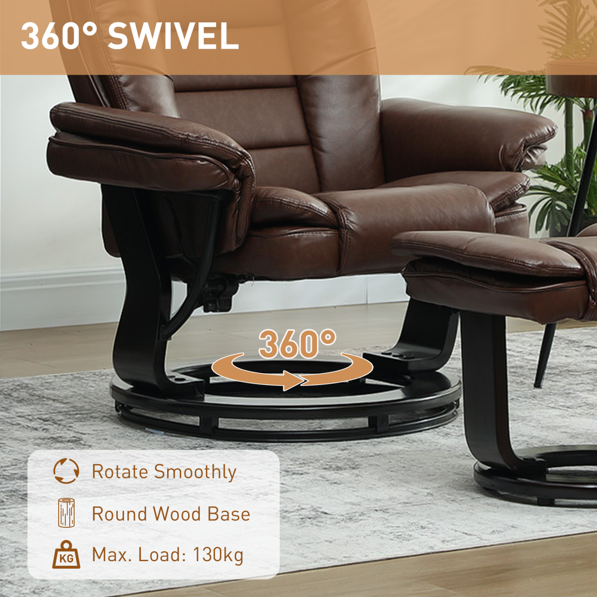 cortex-london-windsor-pu-leather-swivel-recliner-footrest-set-dark-brown