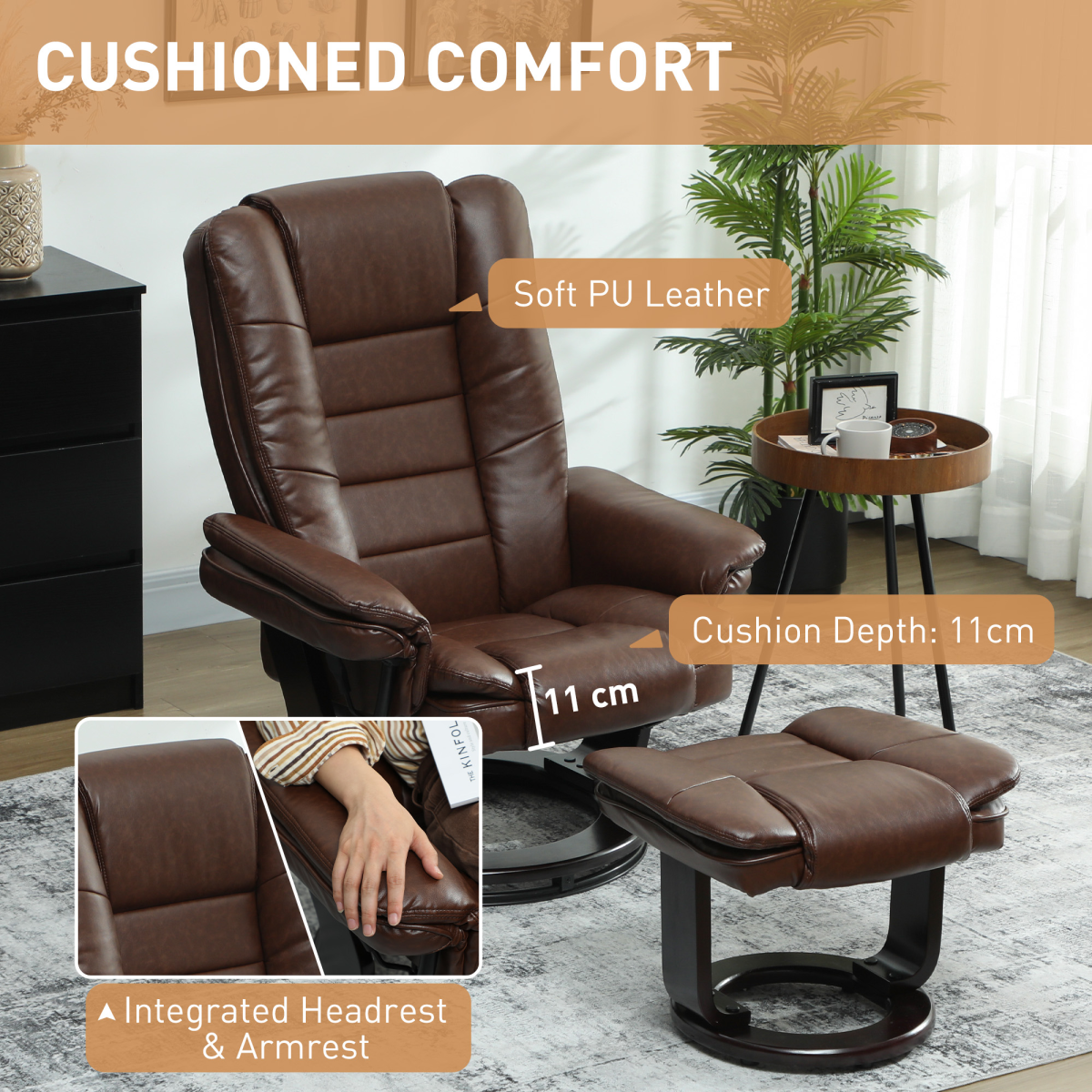 cortex-london-windsor-pu-leather-swivel-recliner-footrest-set-dark-brown