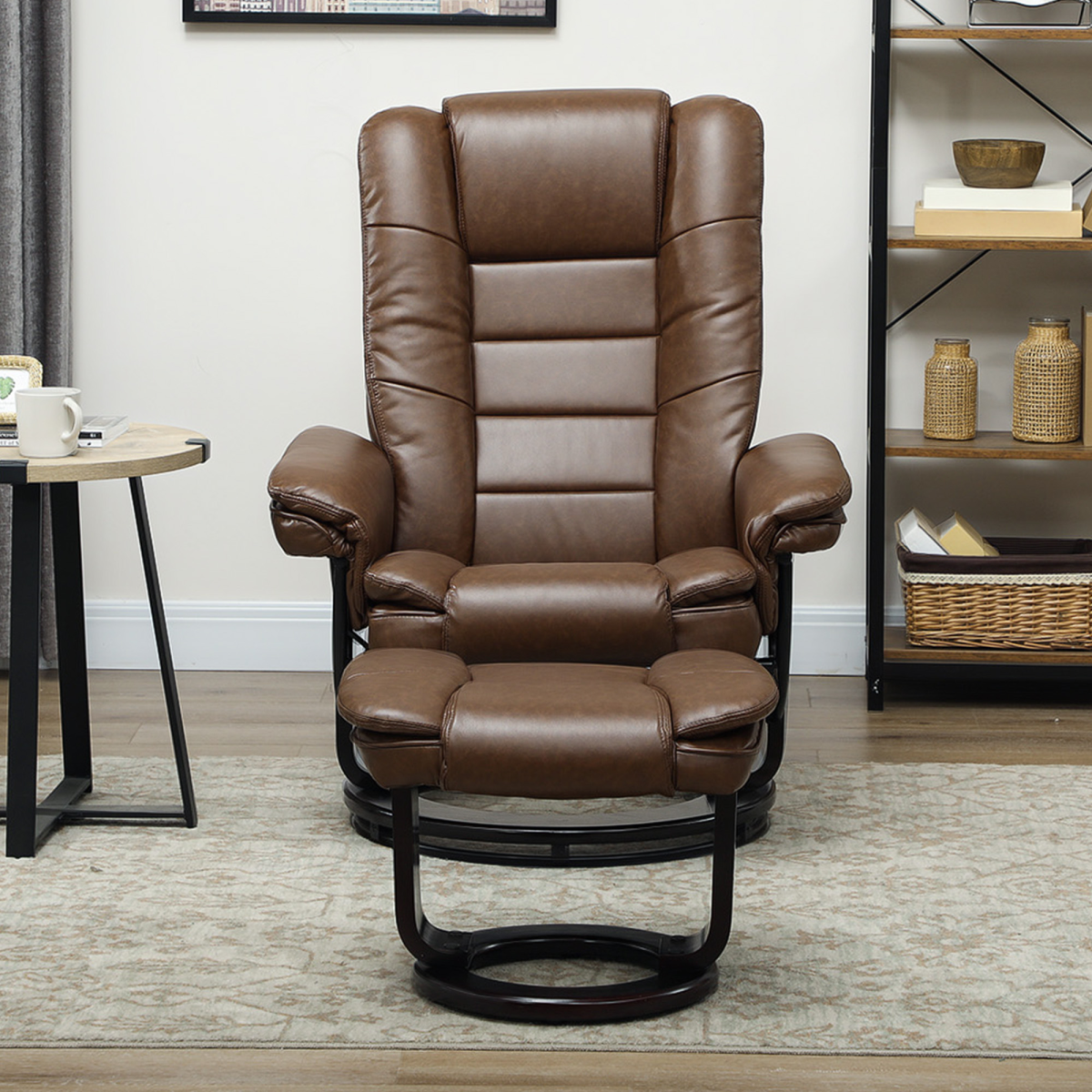 cortex-london-windsor-pu-leather-swivel-recliner-footrest-set-dark-brown