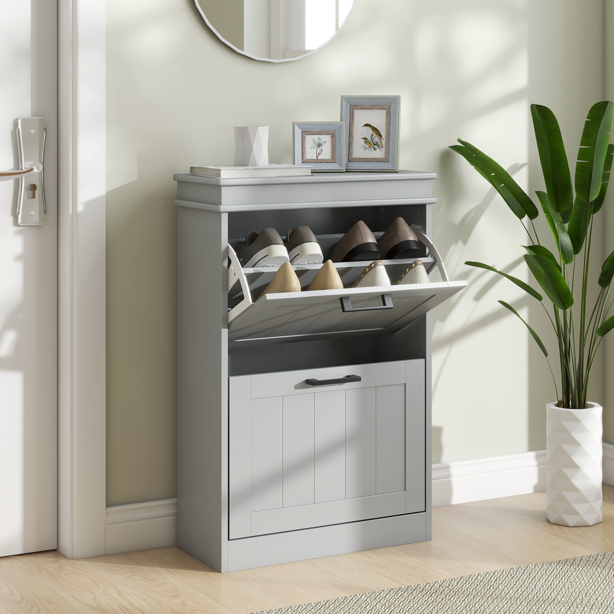 cortex-london-york-grey-slim-shoe-storage-cabinet-two-flip-drawers