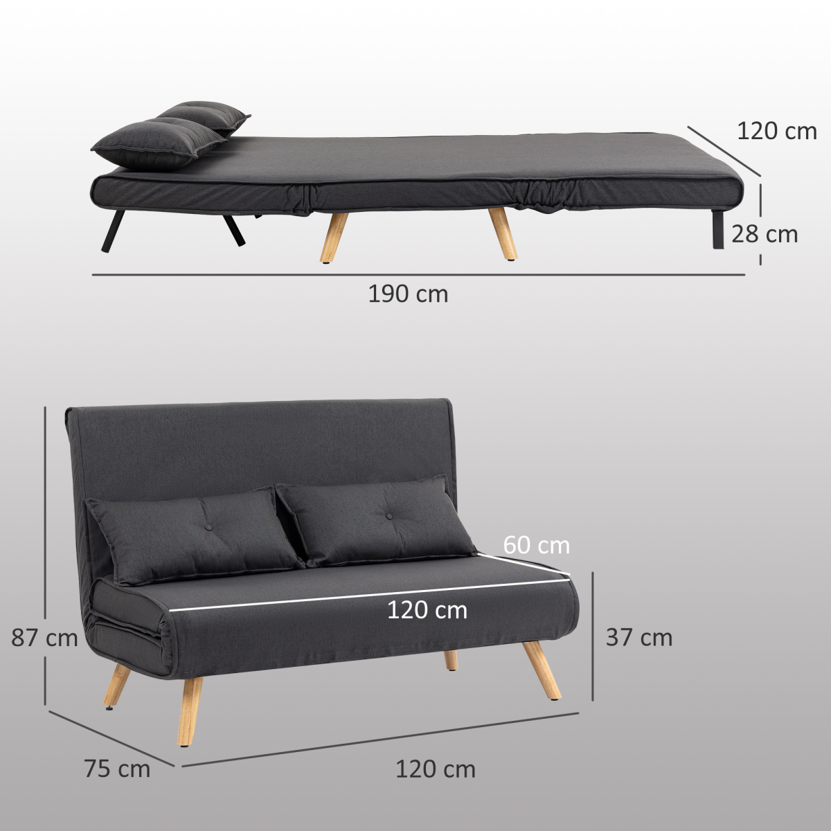 cortex-london-york-click-clack-two-seater-sofa-bed-charcoal-grey