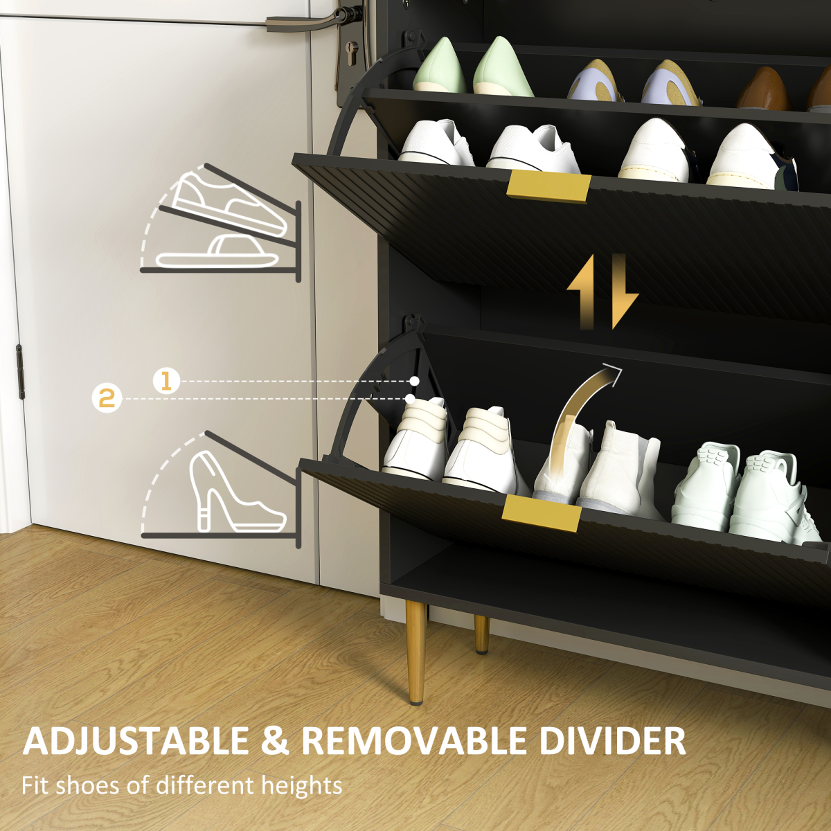 cortex-london-york-fluted-shoe-storage-cabinet-black