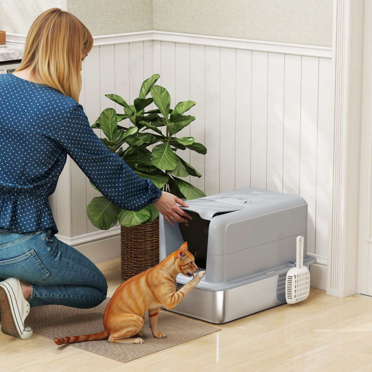 cortex-london-windsor-pawhut-stainless-steel-cat-litter-box-scoop-grey-silver-tone