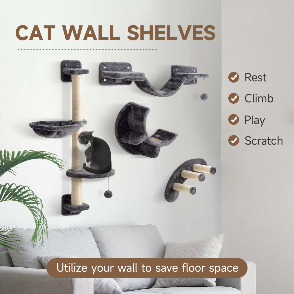 cortex-london-york-cat-wall-furniture-set-with-hammock-ladder-platforms-dark-grey