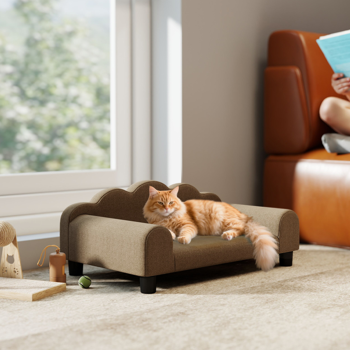 cortex-london-windsor-brown-dog-sofa-bed-backrest-armrests