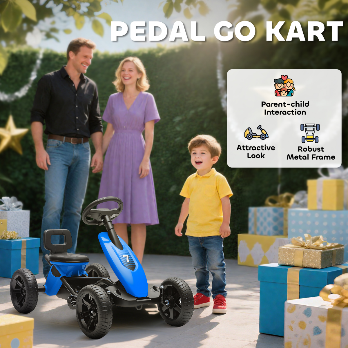 cortex-london-windsor-kids-pedal-go-kart-blue-eva-wheels-metal-frame