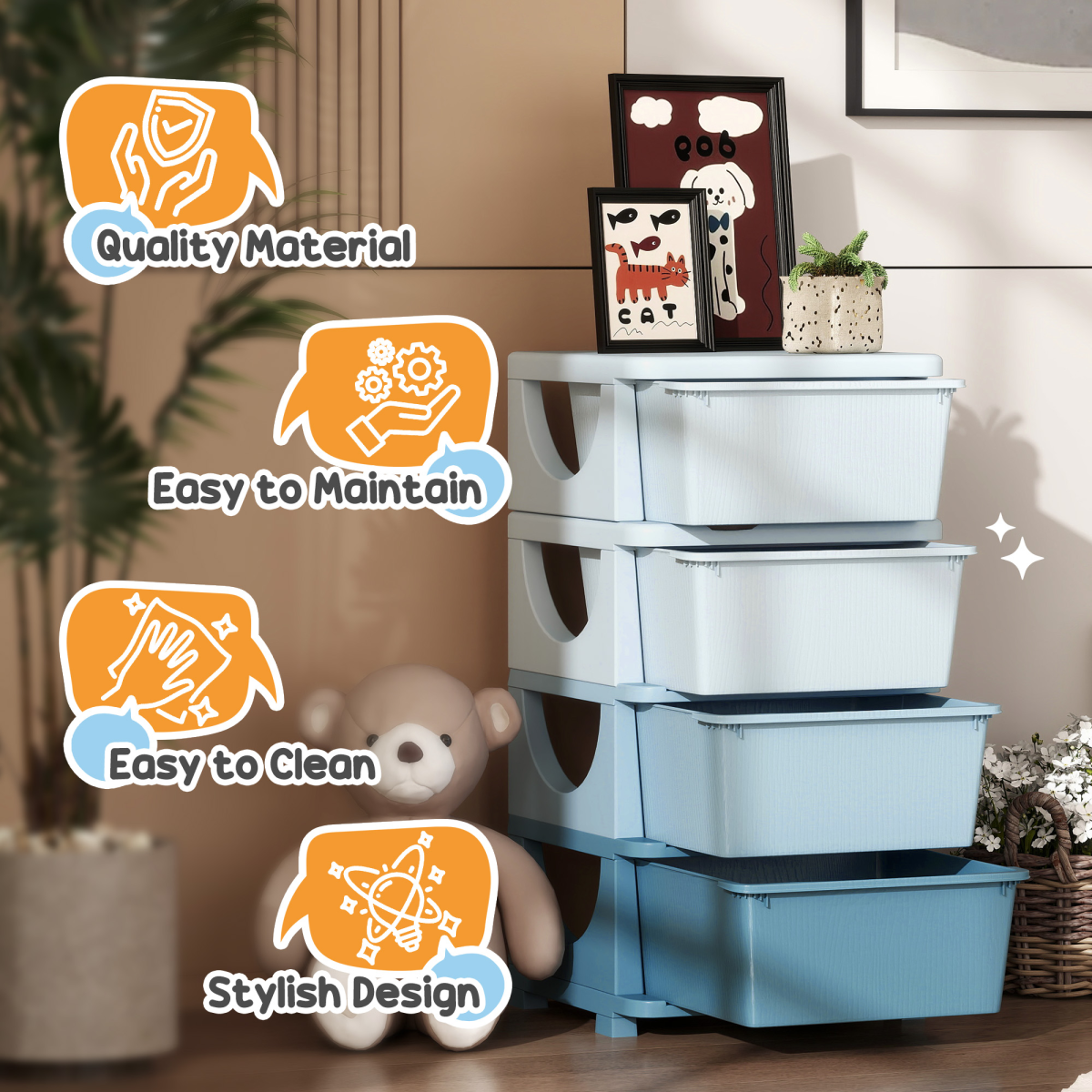 cortex-london-windsor-kids-four-drawer-storage-tower-blue