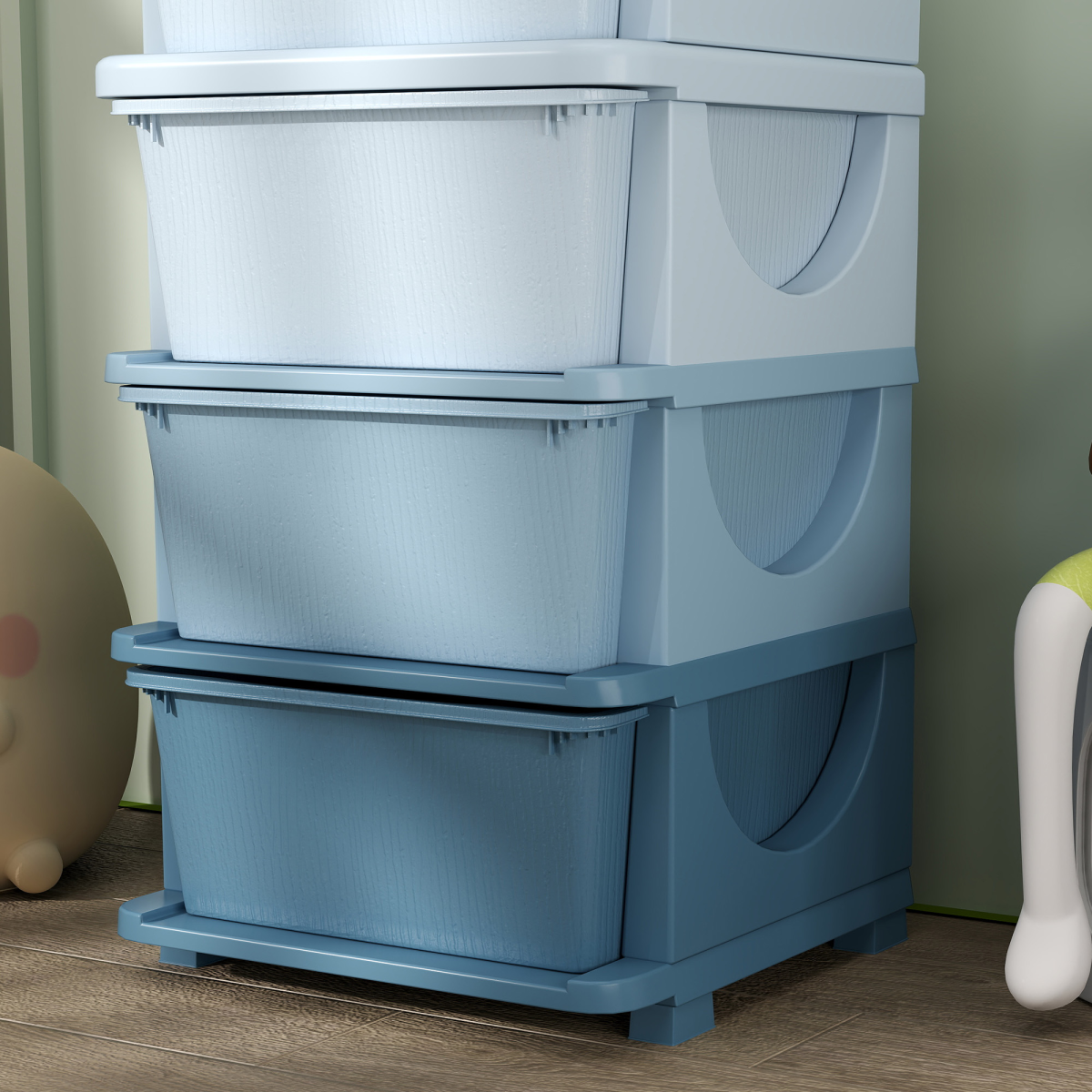 cortex-london-windsor-kids-four-drawer-storage-tower-blue