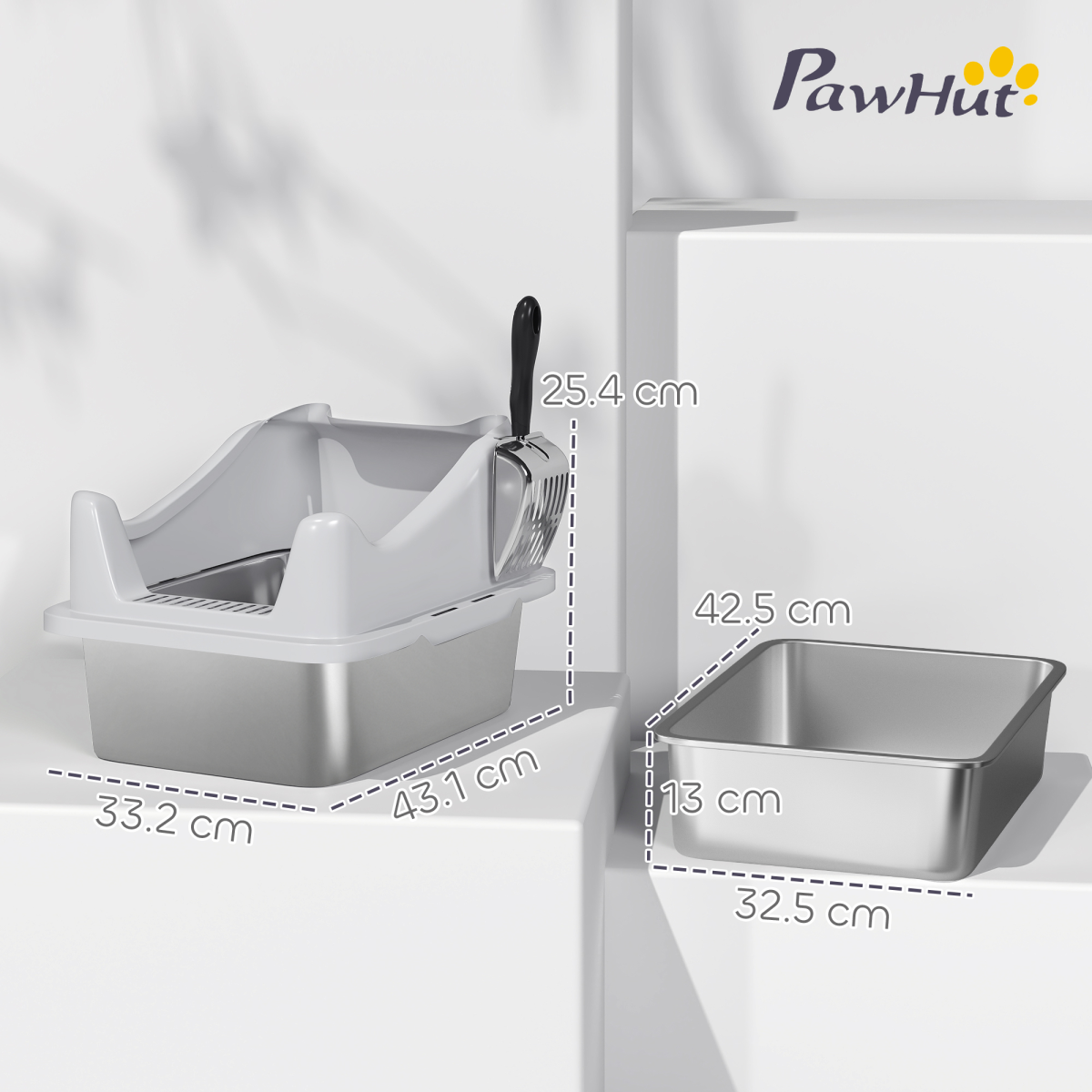 cortex-london-york-stainless-steel-cat-litter-box-high-sides-grey