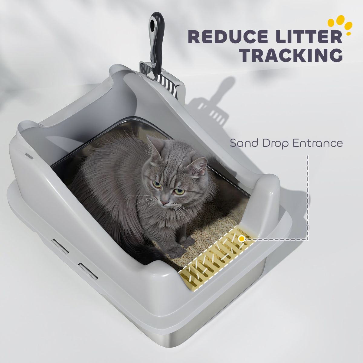 cortex-london-york-stainless-steel-cat-litter-box-high-sides-grey