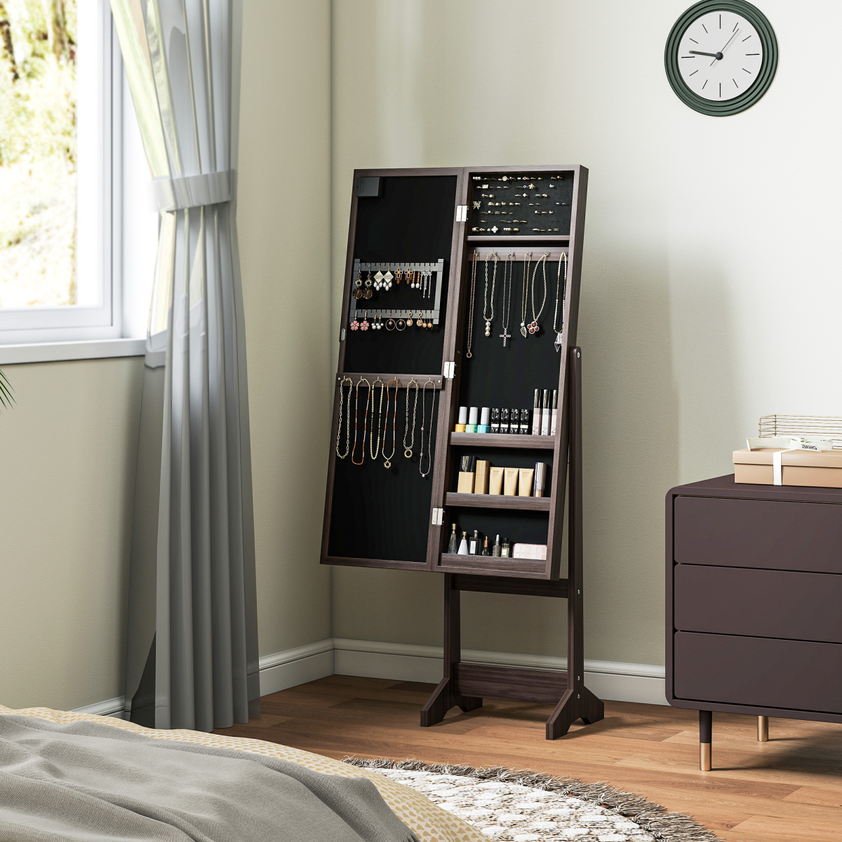 cortex-london-windsor-led-mirrored-jewellery-cabinet-dark-brown