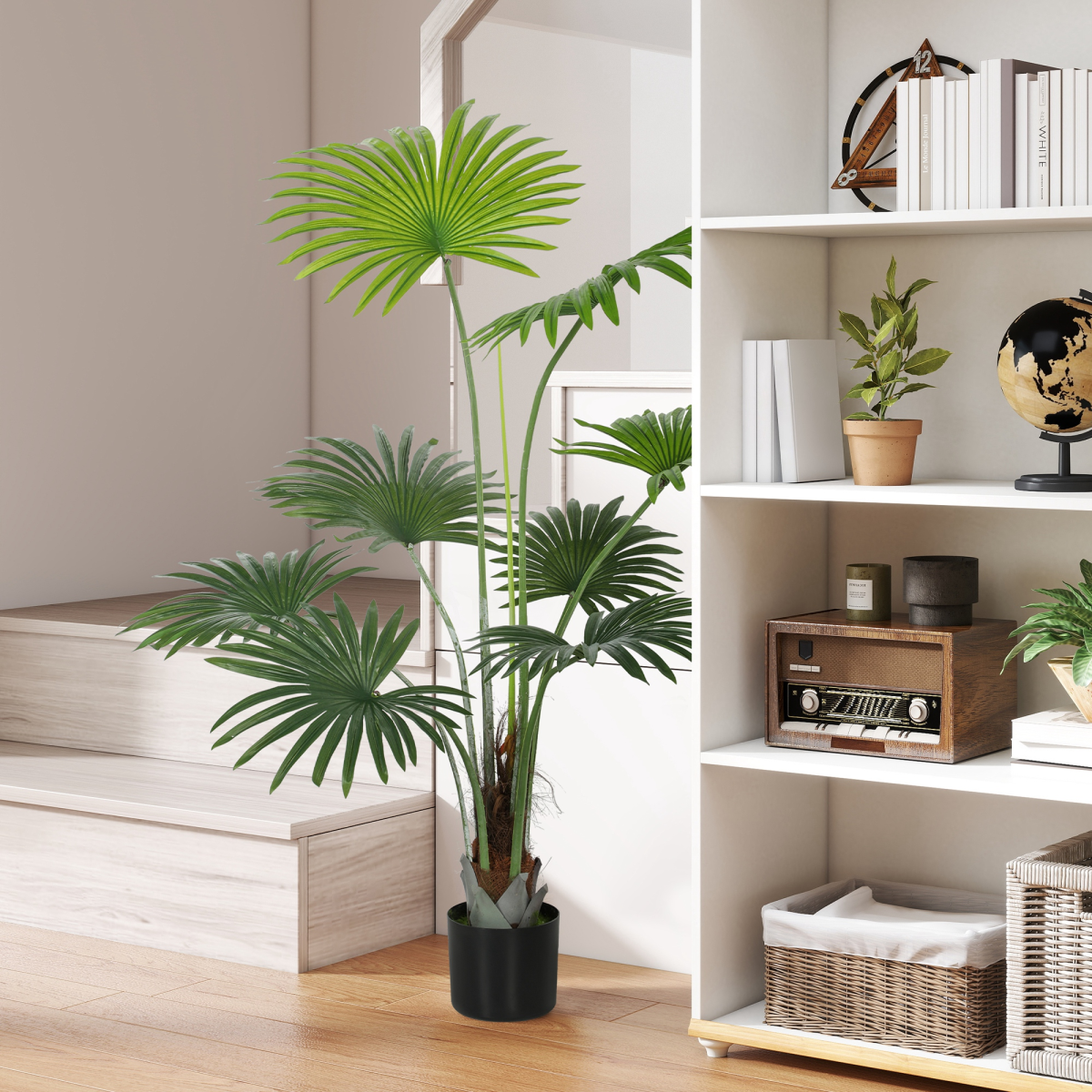 cortex-london-windsor-artificial-palm-tree-145cm-green-peva-leaves-coconut-coir